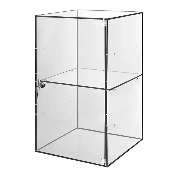 Display Borddisplay large akryl med lås 30x50x30