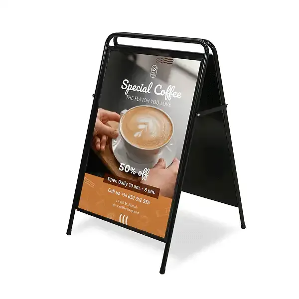 Display A-Board Elegant gadeskilt 50x70 cm sort