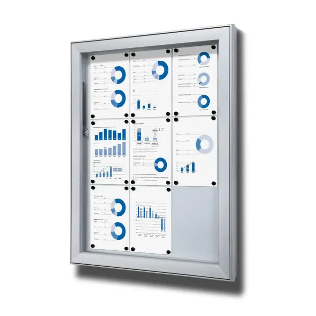 Display Premium opslagsskab 9xA4 udendørs magnet dybt