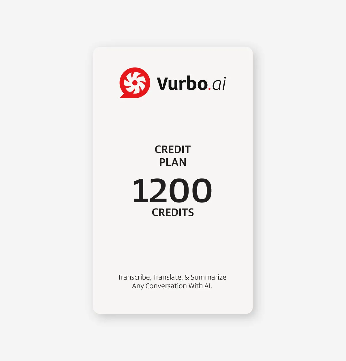 Vurbo.ai kreditpakke softwarelicens med credits