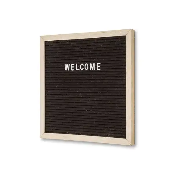 Display bogstavstavle 30x30 cm sort træramme