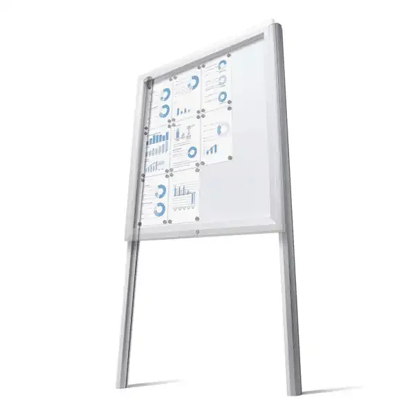 Display alu-stolper nedstøbte 250cm stolpesæt