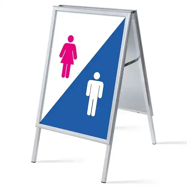 Display Alu-Line A1 gadeskilt damer/herrer inkl. plakater