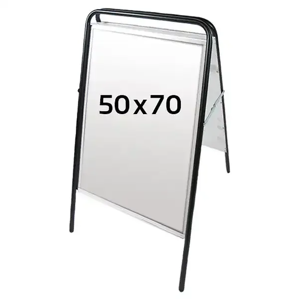 Display Easy Sign 50x70 gadeskilt sort dobbeltsidet