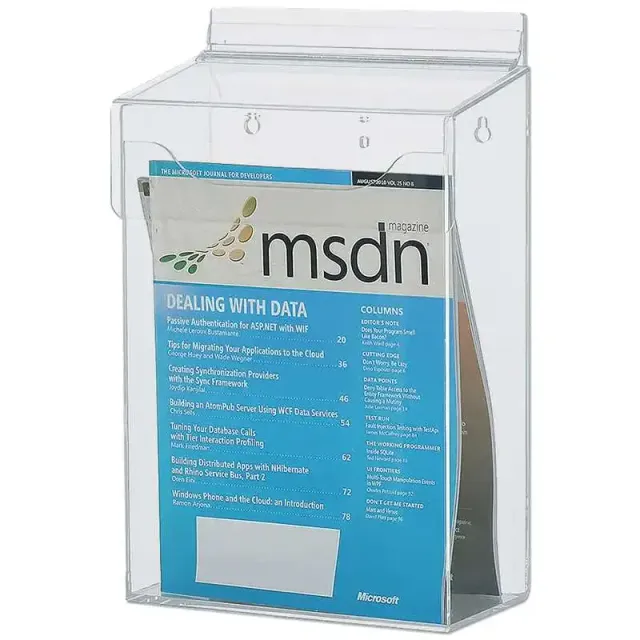 Display Outdoor Brochureholder A4 ekstra dyb akryl