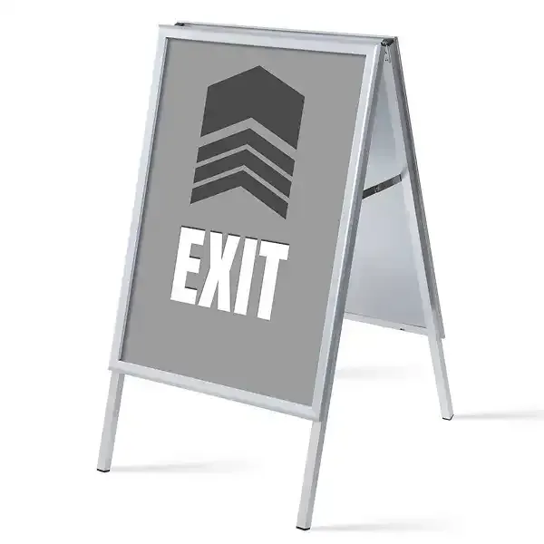 Display Alu-Line gadeskilt A1 inkl EXIT plakater