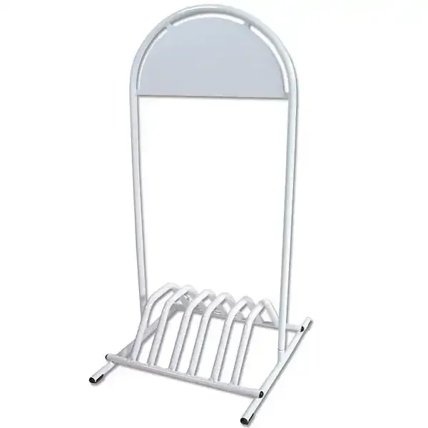 Display Cykelstativ hvid topskilt 5 cykler 58x120