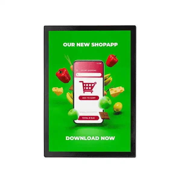 Display Magnet Plakatramme A2 sort slim antirefleks