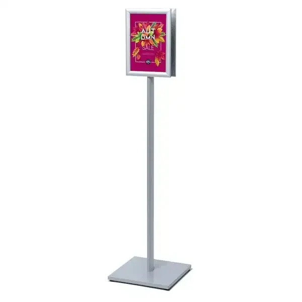 Display CAPOA4 infostander A4 dobbelt snap sølv