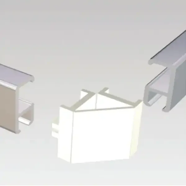 Display Minirail slutkappe hjørne hvid kombi
