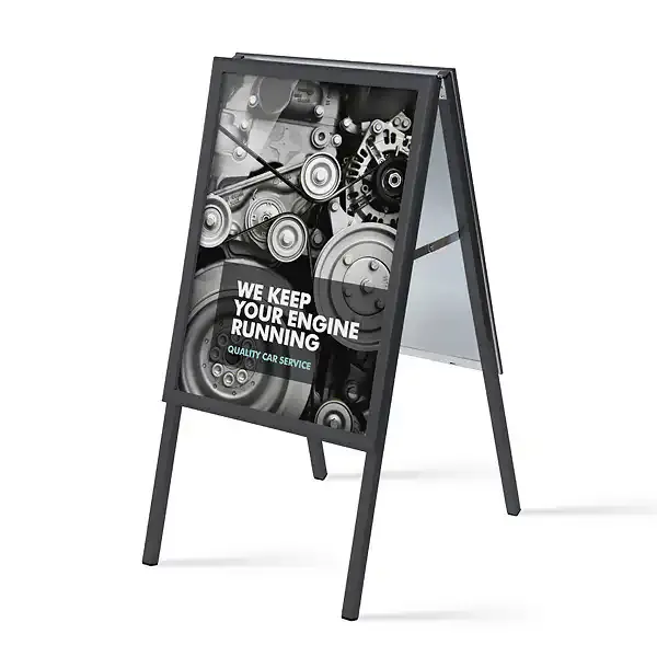 Display Alu-Line gadeskilt sort 50x70 cm 32 mm