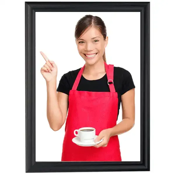Display G40 snapramme 70x100 cm sort 40 mm