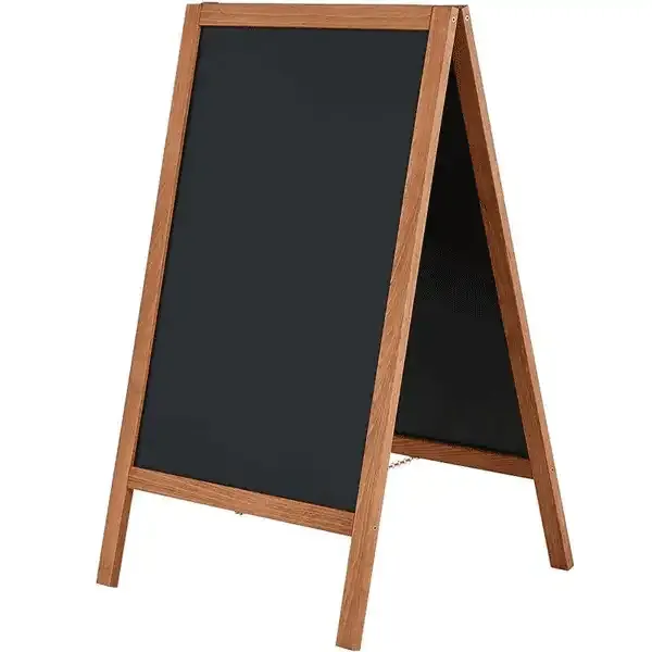 A-Skilt i bøg kridttavle 46x68 cm magnetisk