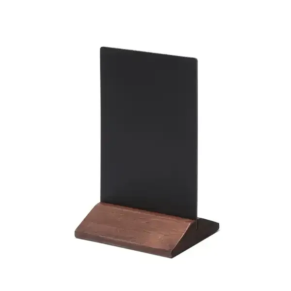 Display Disk MB menutavle 10x16 cm sort træfod