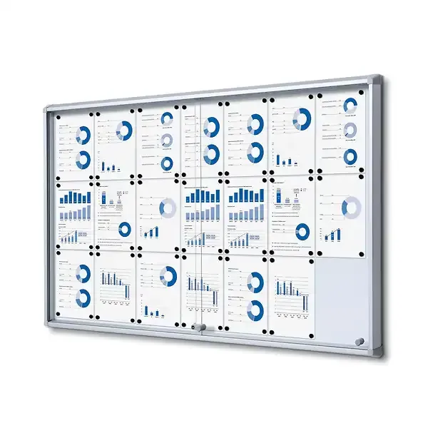 Display Opslagsskab 21xA4 skab glaslåger magnet