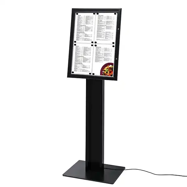 Display menu opslagsskab LED 4xA4 stander magnet fritstående