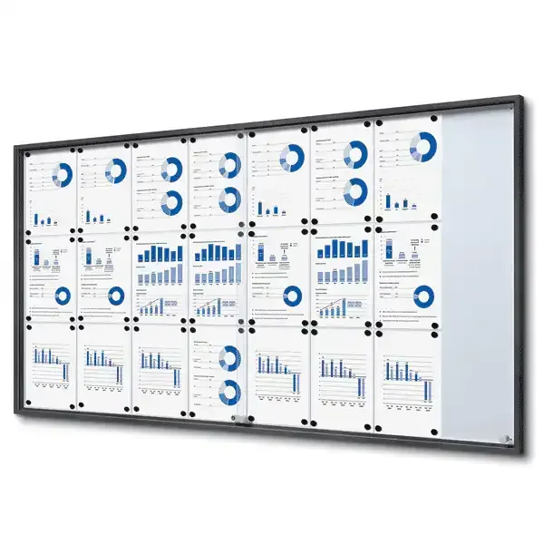 Display Slim opslagsskab 24xA4 antracitgrå låsbar