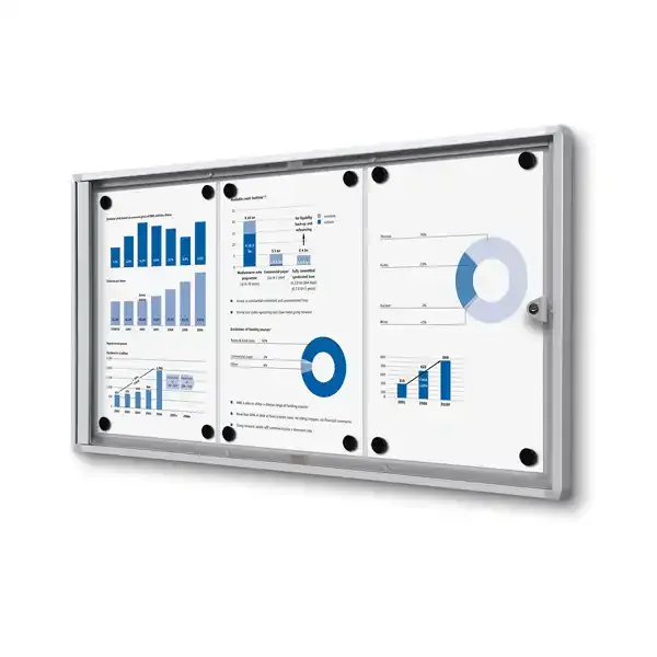 Display Economy opslagsskab 3xA4 magnettavle indendørs