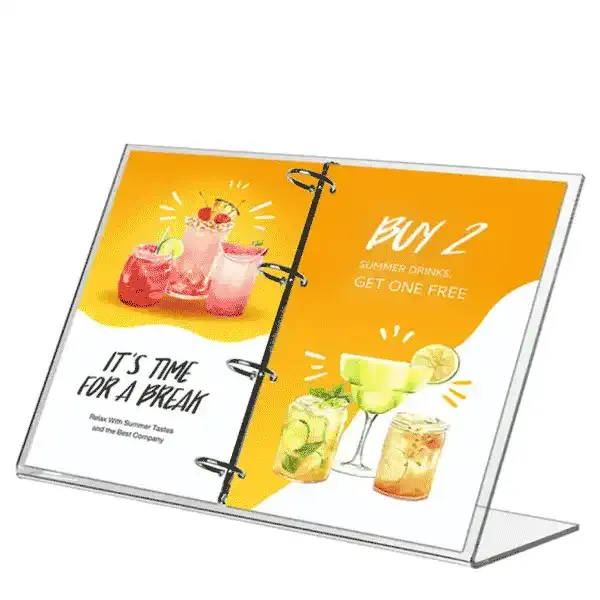 Display konceptholder A4 akryl borddisplay ringbind