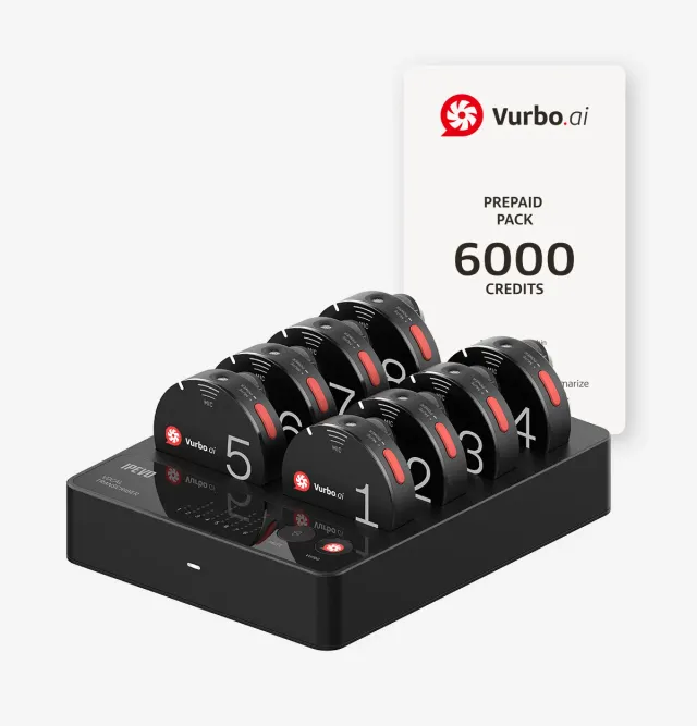 IPEVO Vocal Transcriber mødemikrofon 8 stk med hub
