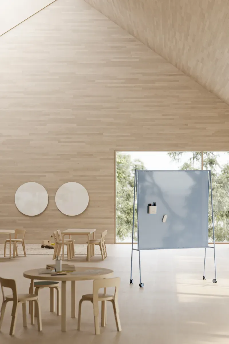 Chatboard Coach fritstående glastavle kant-til-kant 4 farver