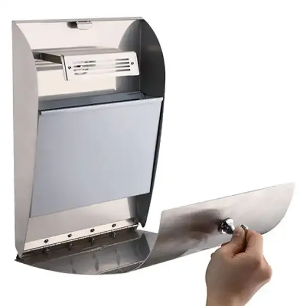 Display askebæger væg convex børstet stål 28cm