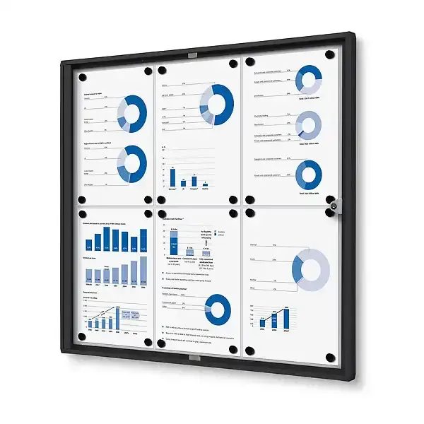 Display Economy opslagsskab SCXS6xA4C9005 6xA4 sort låsbar