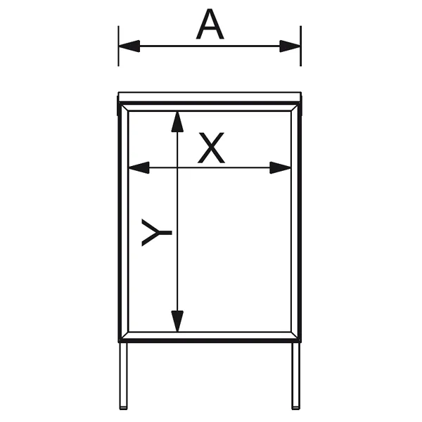 Display Alu-Line 70x100 gadeskilt sort snapramme