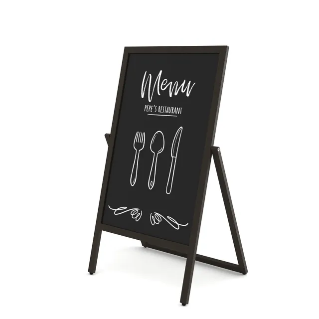 Display Flip A-skilt kridttavle 55x105 cm sort
