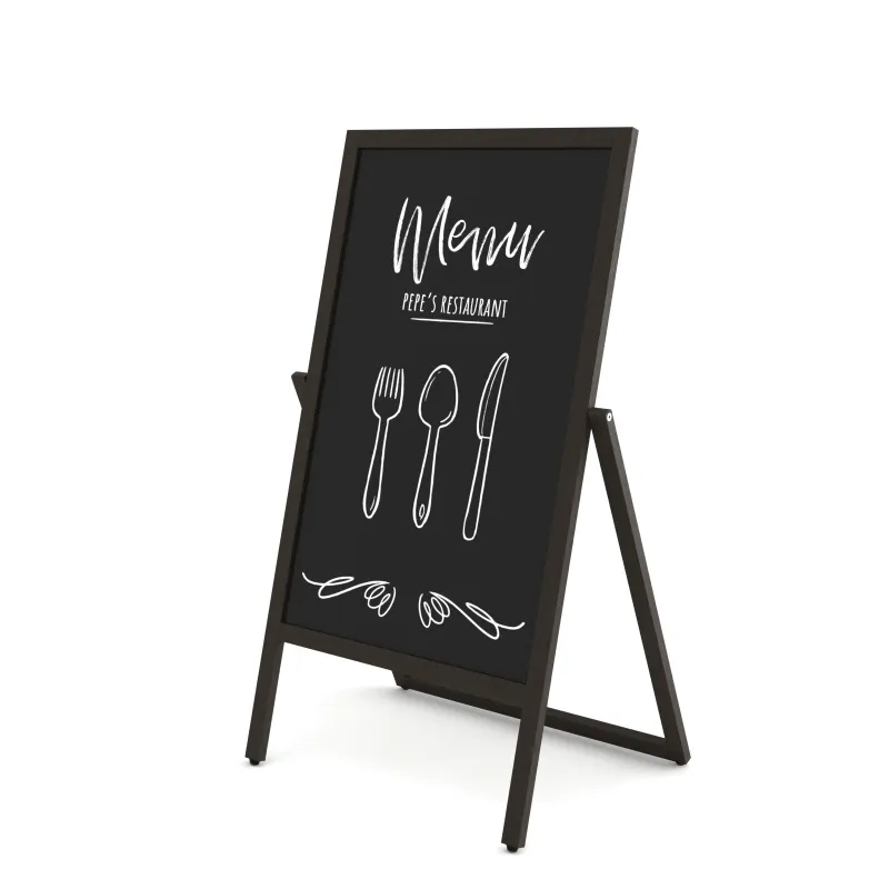 Display Flip A-skilt kridttavle 55x105 cm sort