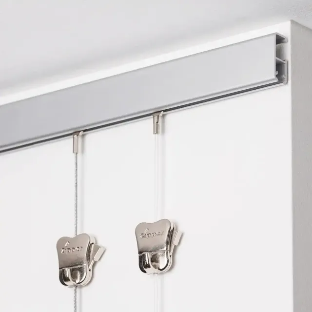 Display Cliprail Pro galleriskinne sølv 150 cm 45 kg