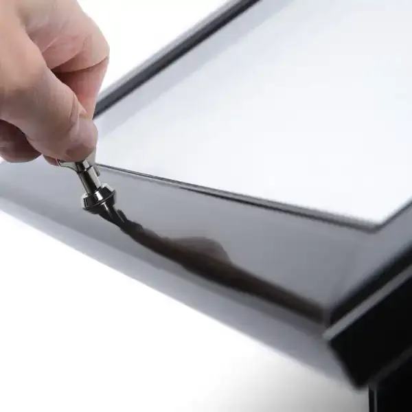 Display LED menu opslagsskab 2xA4 stander sort
