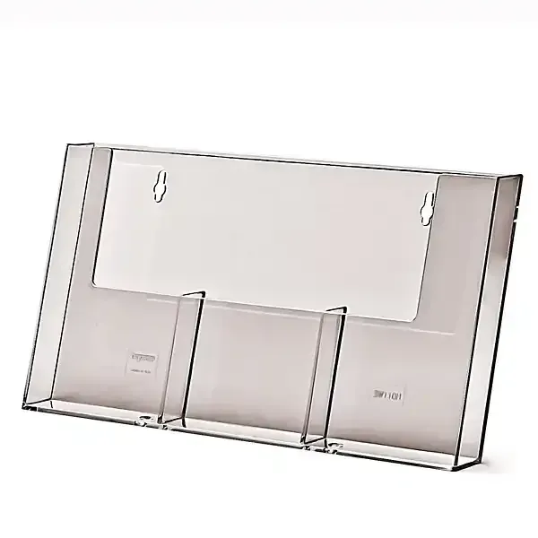 Display Taymar brochureholder 3W110H væg 3 rum A6 klar