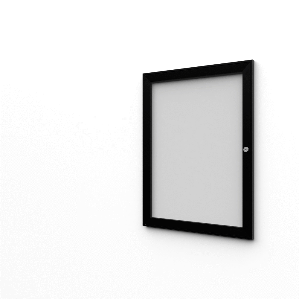 Display Opslagsskab 4xA4 skab sort magnet 52x70 cm