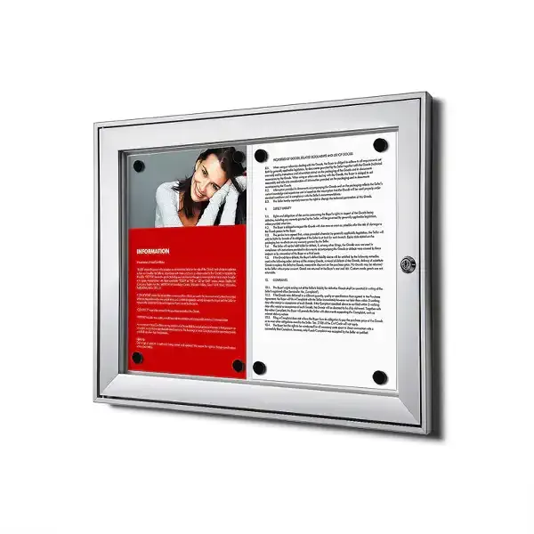 Display SCS opslagsskab 2xA4 magnettavle låsbar