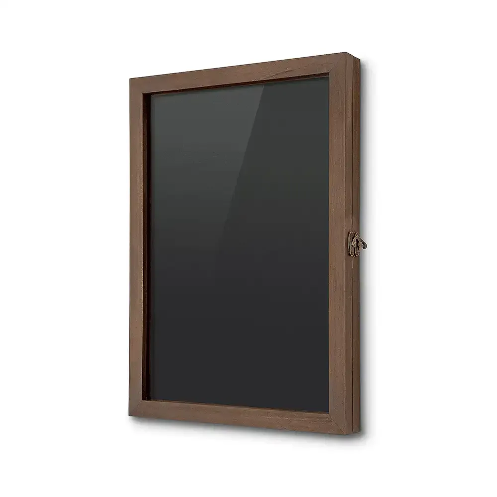 Display Wooden Showcase opslagsskab A3 træ magnetisk