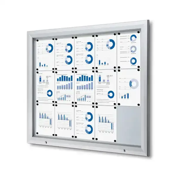 Display Premium opslagsskab udendørs 15xA4 magnet