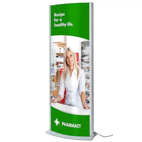 Arcuato LED Plakatstander 2xA1 dobbeltsidet oval