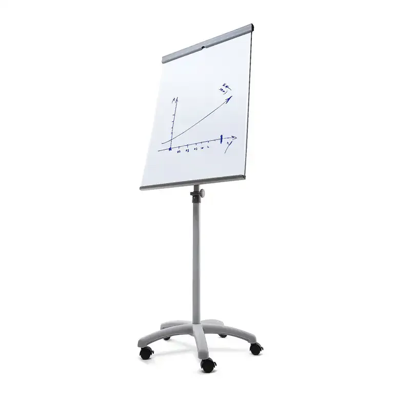Display Gulvflipover 68x100 whiteboard med hjul
