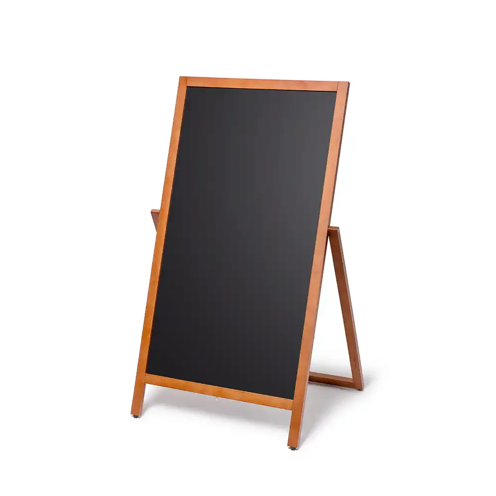 Display A-Træskilt Flip gadeskilt teak 49x89 cm kridttavle