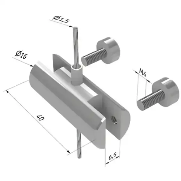 Display sidegreb two-way til akryllomme stålwire