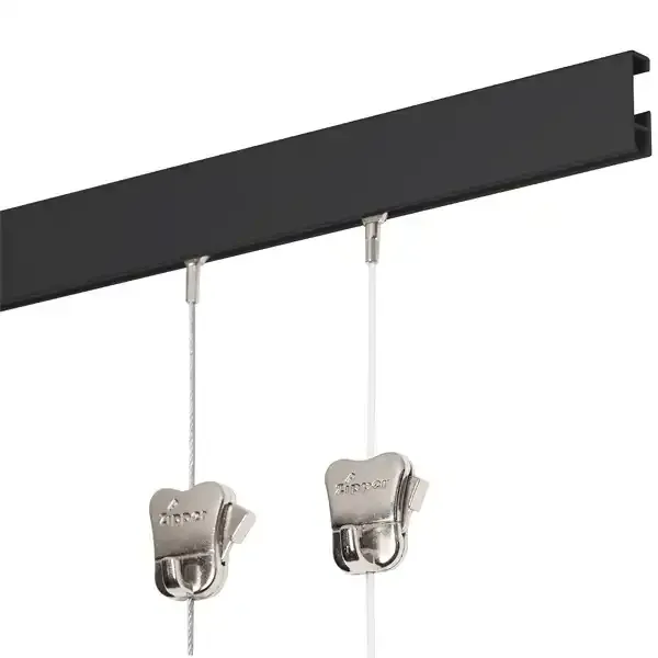 Cliprail galleriskinne sort 150 cm aluminium 20 kg/m
