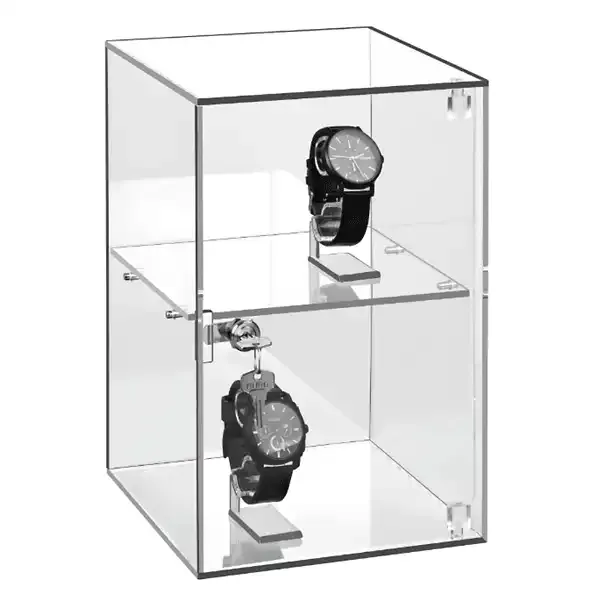Display Borddisplay large akryl med lås 30x50x30