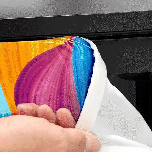 Display 55" messe disk sidegrafik SEG stof 230 g