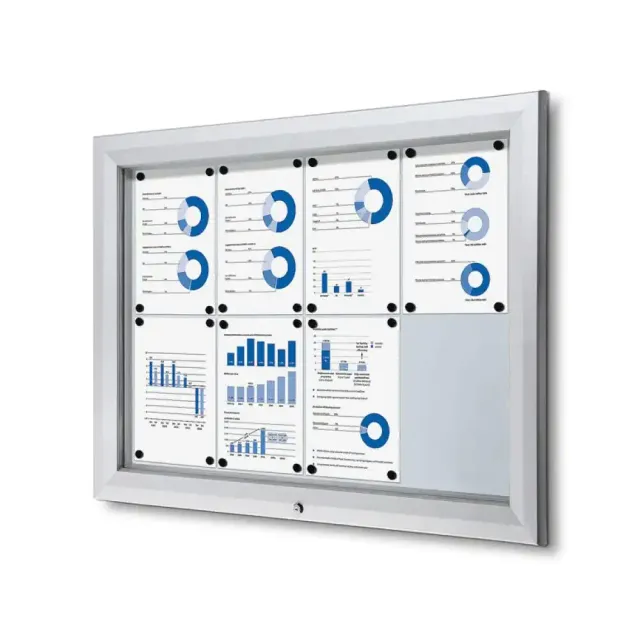 Display Premium opslagsskab 8xA4 udendørs magnet vandtæt