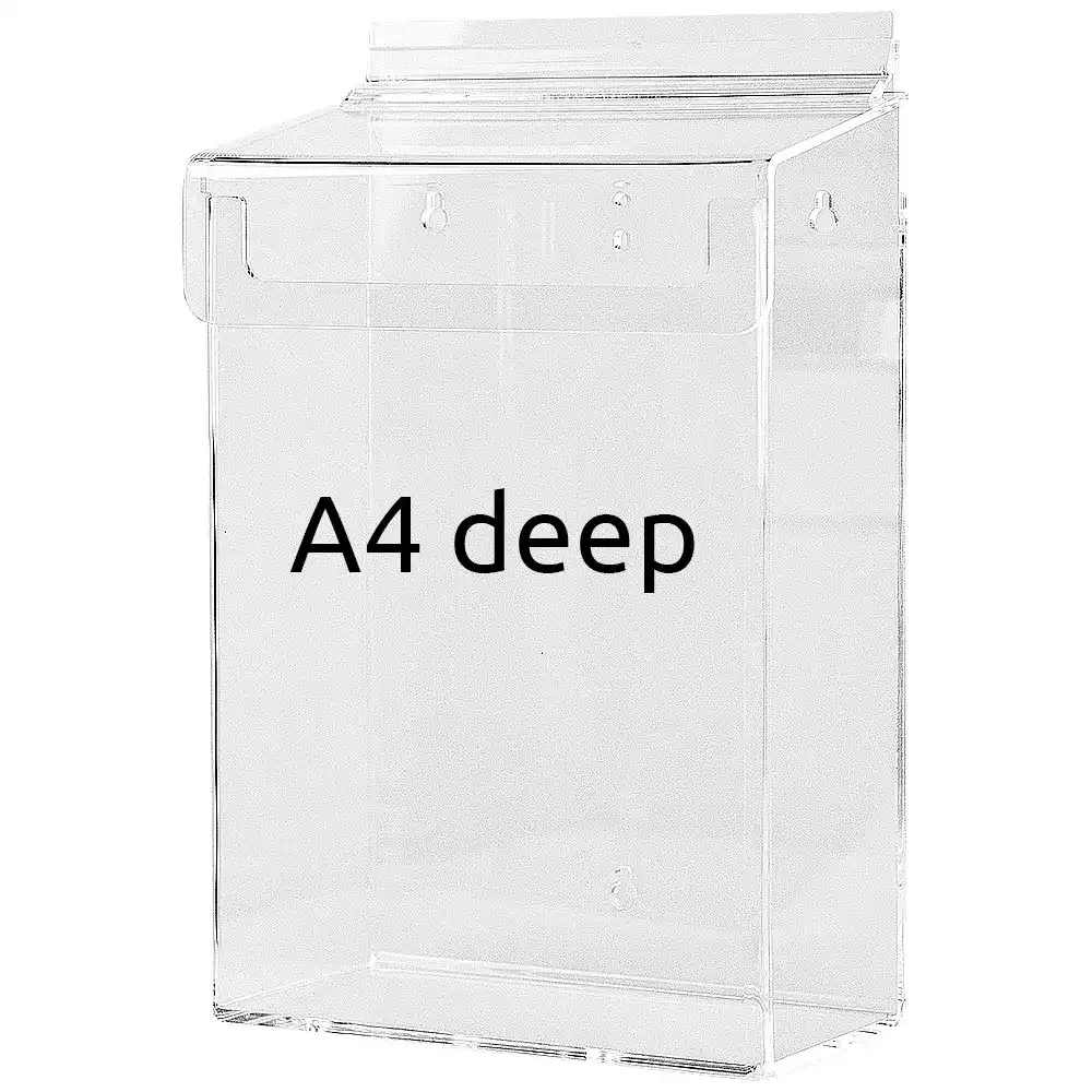 Display Outdoor Brochureholder A4 ekstra dyb akryl