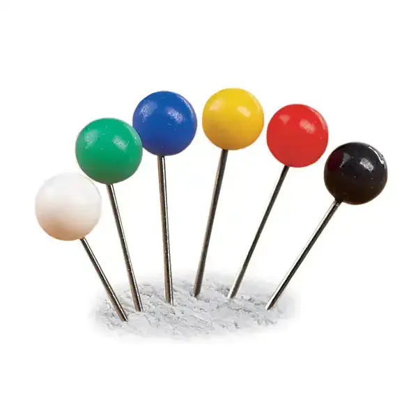 Display Nåle 100 stk blandede farver Ø0,6 mm