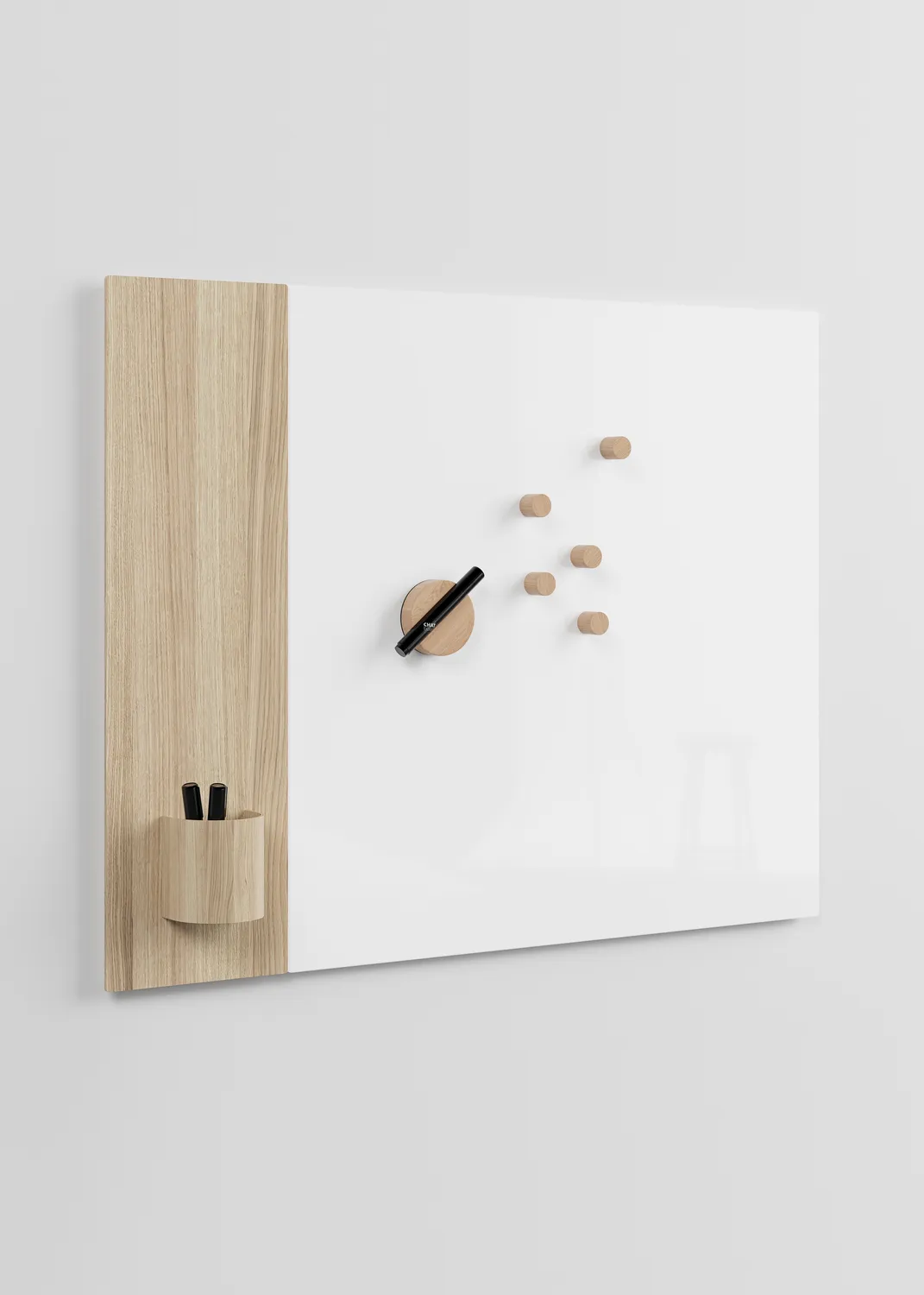 Chatboard Discø viskersæt eg natur 6 dele mat