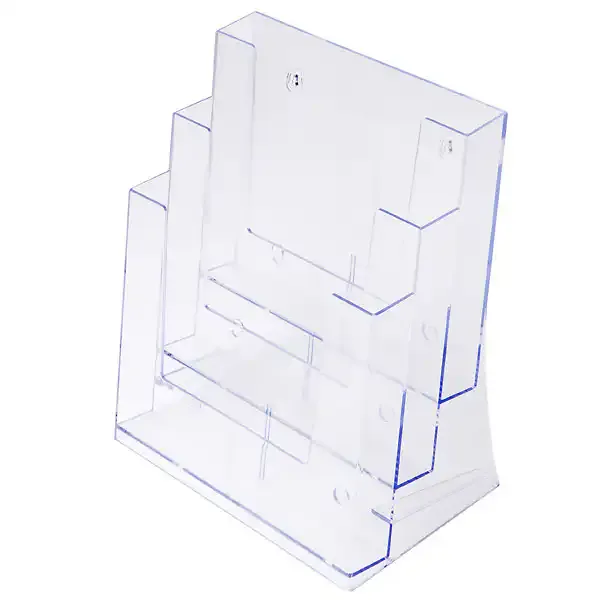 Display 3DA4P brochureholder 3 rum A4 højformat plast