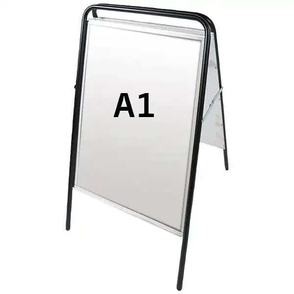 Display Easy Sign A1 gadeskilt sort dobbeltsidet
